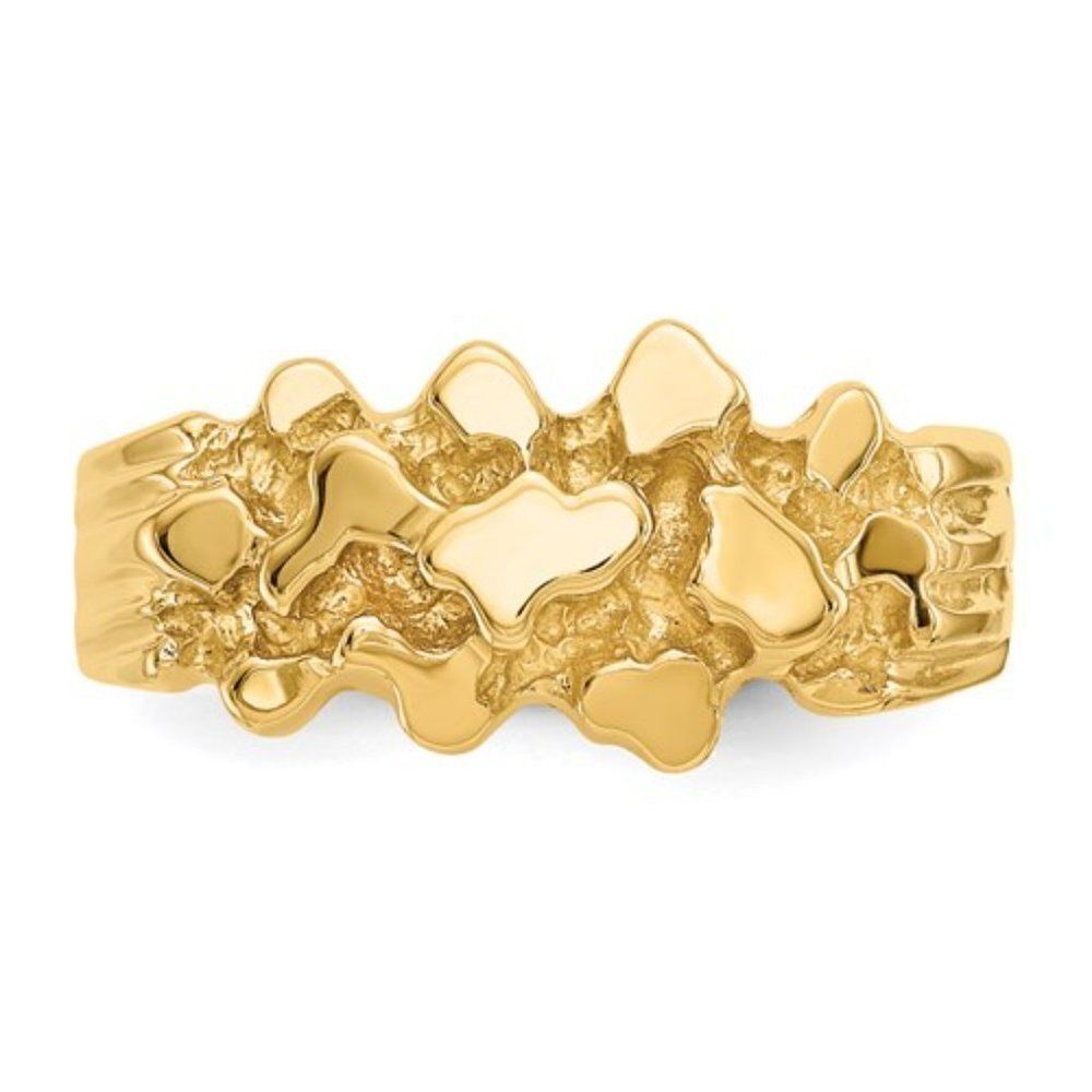 14k Gold Nugget Ring, Brand New